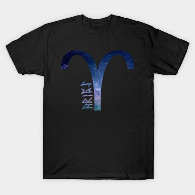 Aries Galaxy T-Shirt by GorsskyVlogs